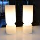Pair of vintage opaline lamps