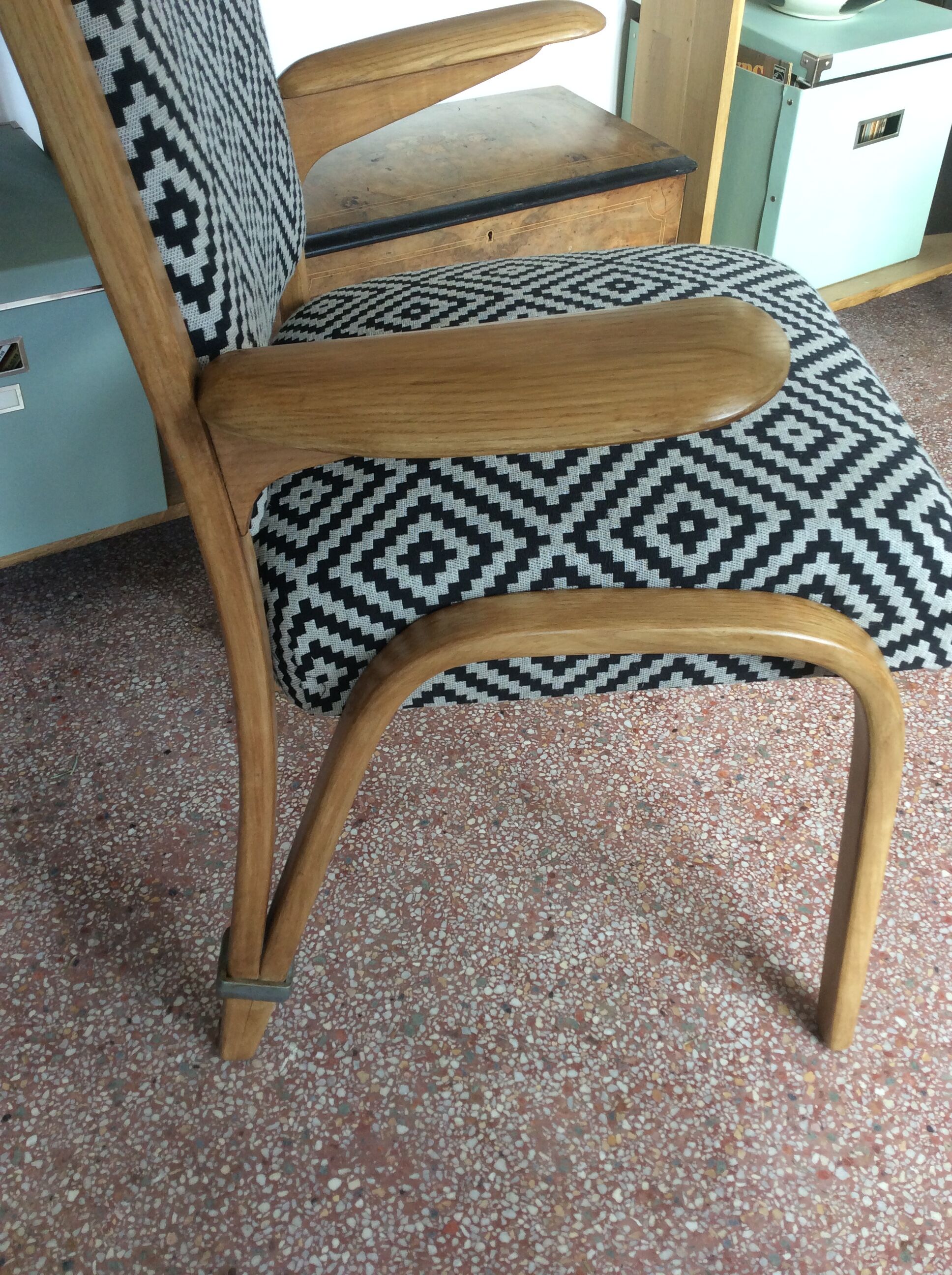 Fauteuil steiner bow wood restauré