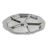 Plat à compartiments en inox, forme fleurs, 1970 - 33 cm