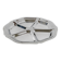 Stainless steel compartment dish, flower shape, 1970 - 33 cm