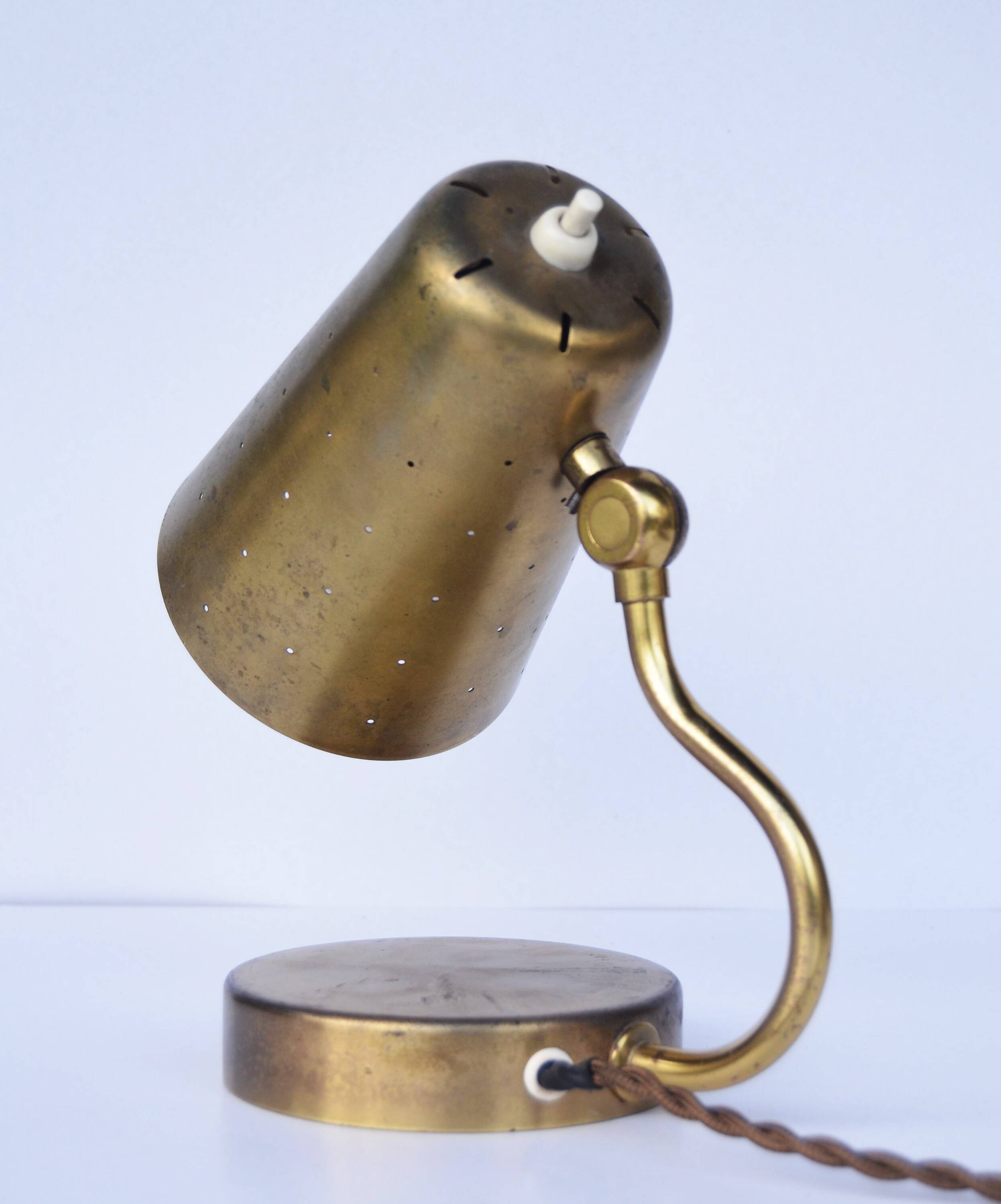 Karl Boréns for Borås Sweden, 1950s Desk Lamp made in Brass