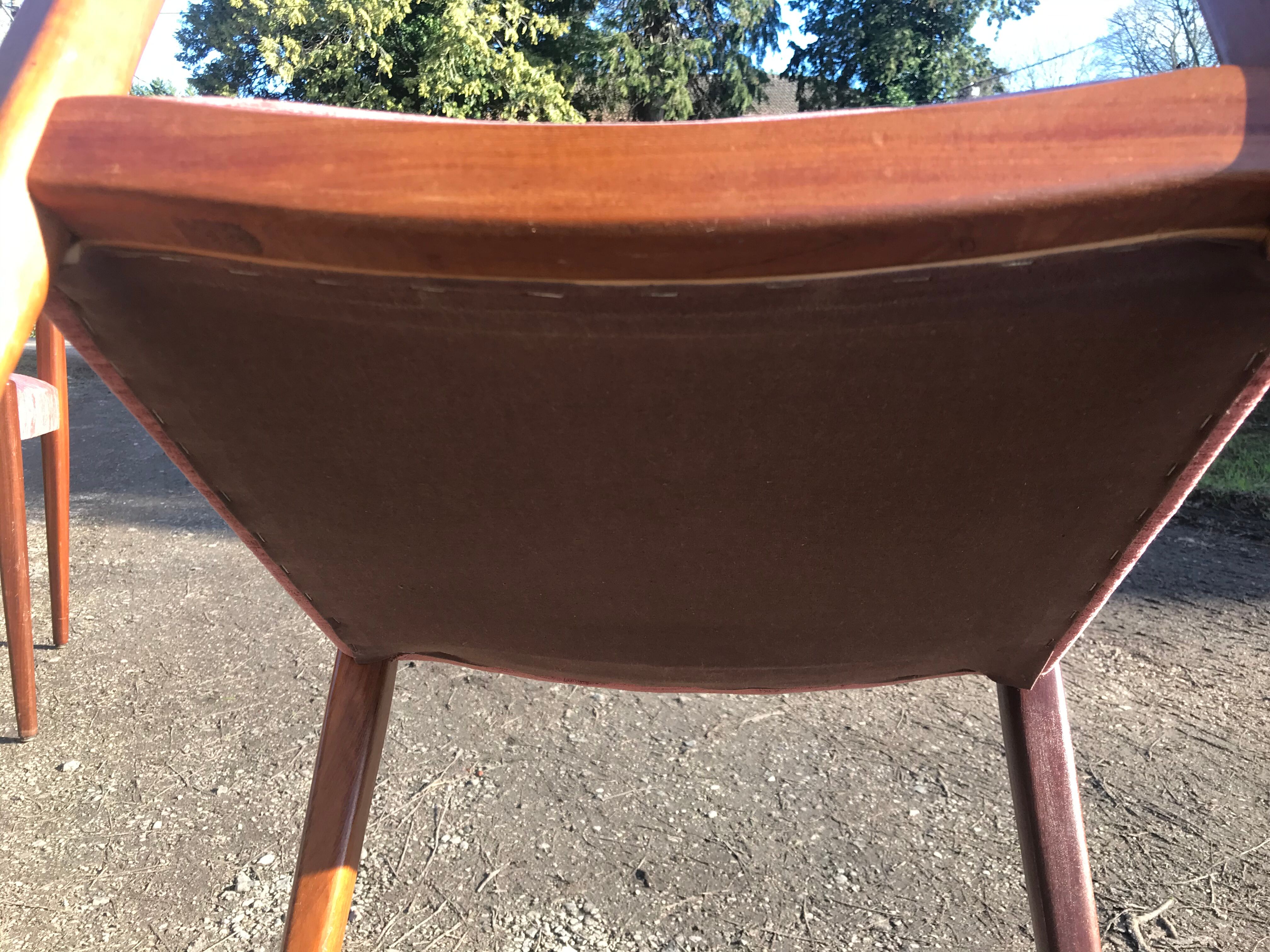 4 Re-lined Scandinavian chairs