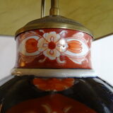 Faience lamp Imari XIXth foot bronze frame