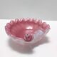 Vide poche, cendrier en opaline rose et verre Lattimo par Fratelli Toso, Italie