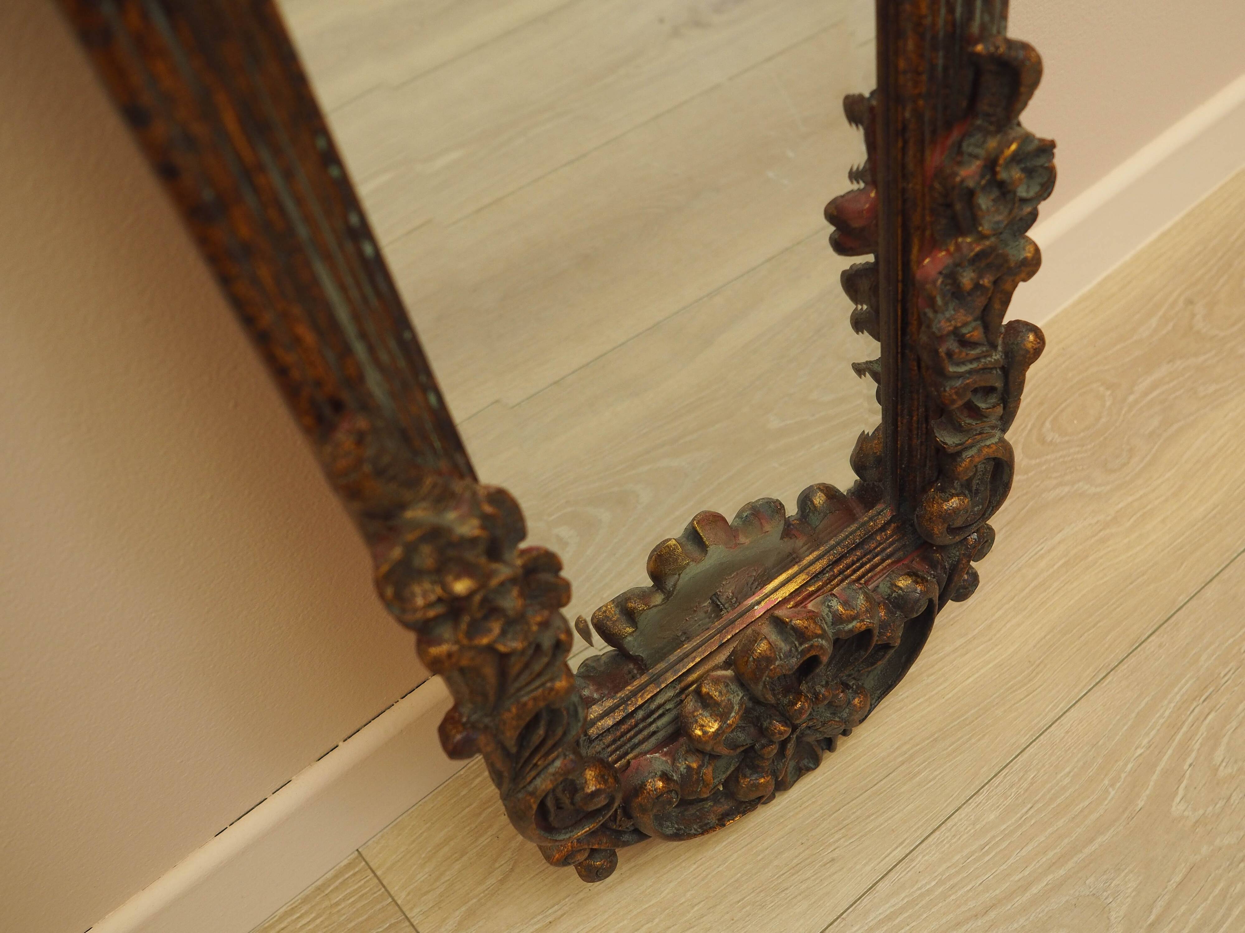 Mirror in a wooden frame, Italian design, 1960s, production: Italy
