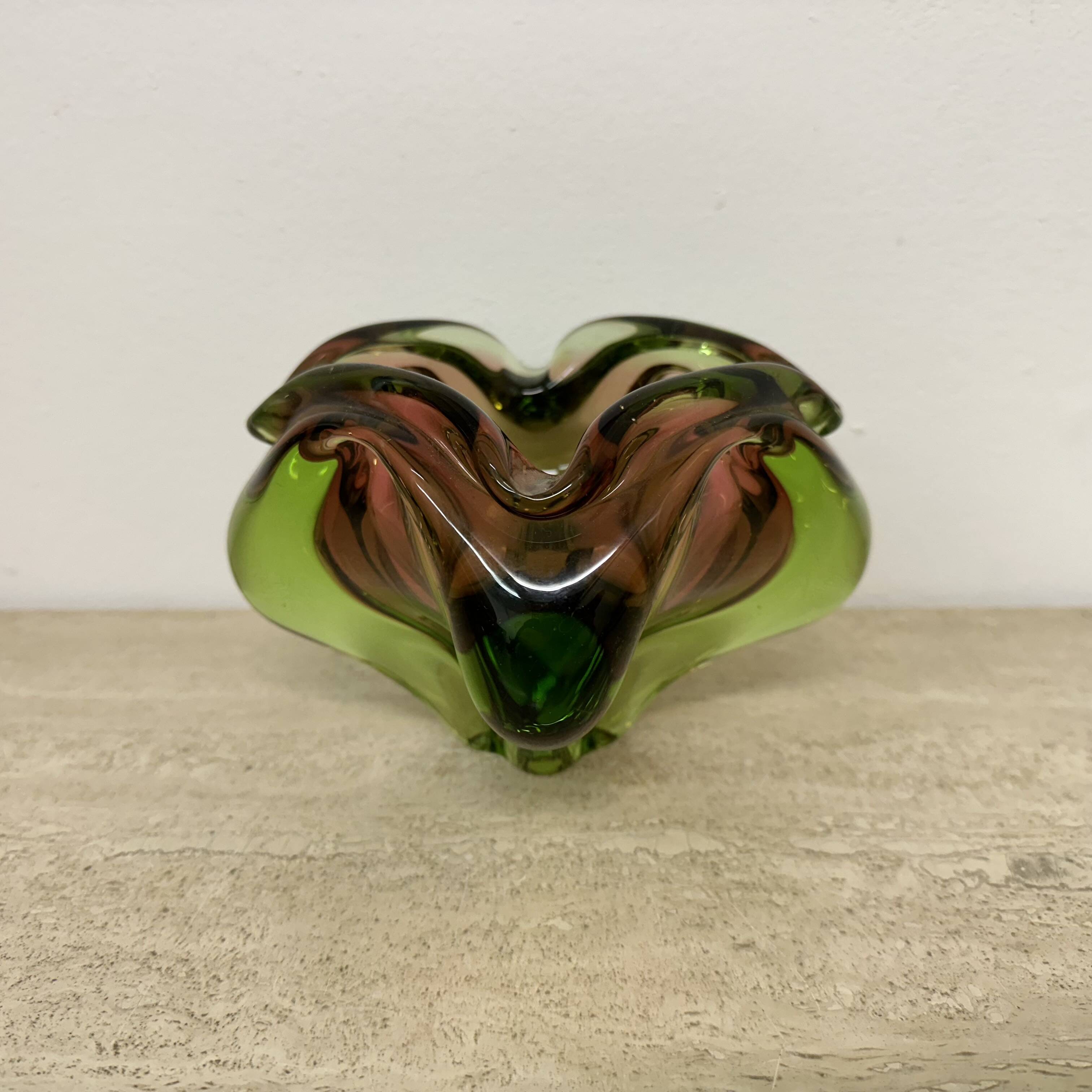 Mid century Murano glass bowl , 1970s