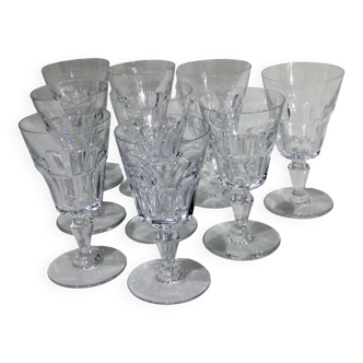 Baccarat – 9 Verres à vin blanc Modèle Missouri