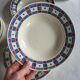 Set of 4 Vincennes earthenware soup plates, Paris.
