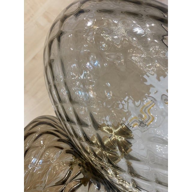 Contemporary "Ballotton" Fumè and Grey Murano Glass Floor Lamp