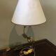 Lampe doré feuilles de chêne