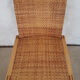 5 wooden and rattan chairs