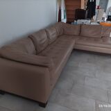 5/7 seater corner sofa in full grain leather