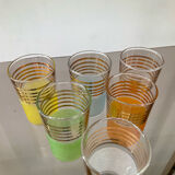 Series of 6 vintage glasses