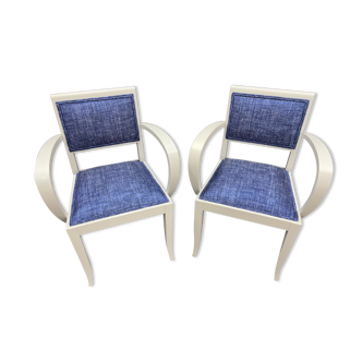 Pair of bridge chairs completely renovated
