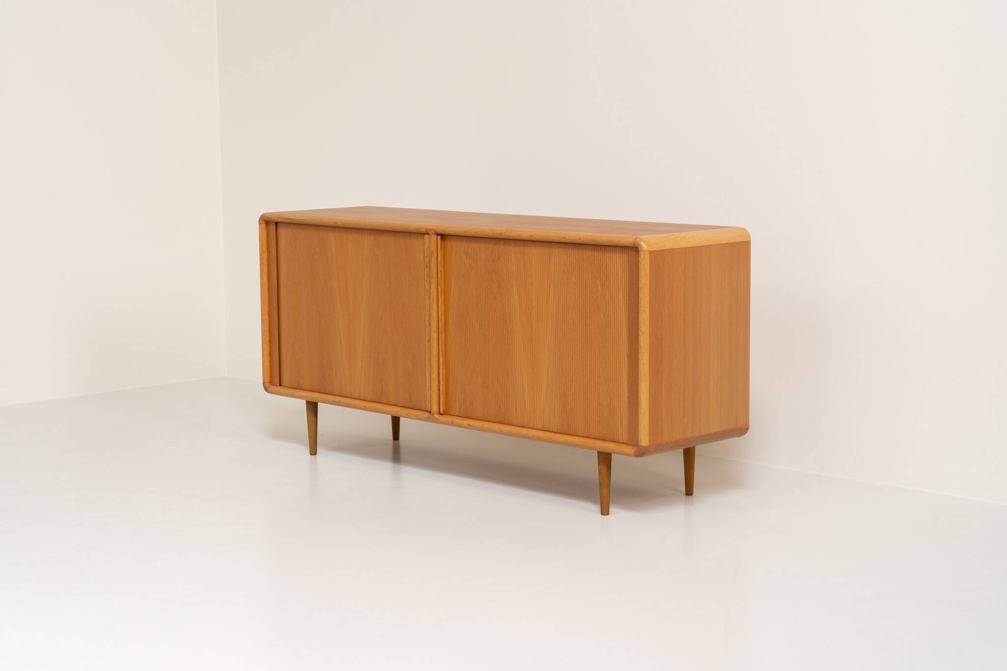 Oak sideboard with tambour doors by Kibaek Møbelfabrik