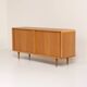 Oak sideboard with tambour doors by Kibaek Møbelfabrik