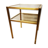 Golden metal side table