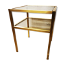 Golden metal side table