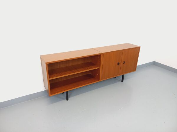 Enfilade meuble de rangement bibliothèque vintage style scandinave teck