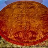 Oval table Art Deco period 1925, magnifying glass of Elm