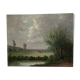 Old painting signed HST landscape dimension: height -33cm- width -41cm-