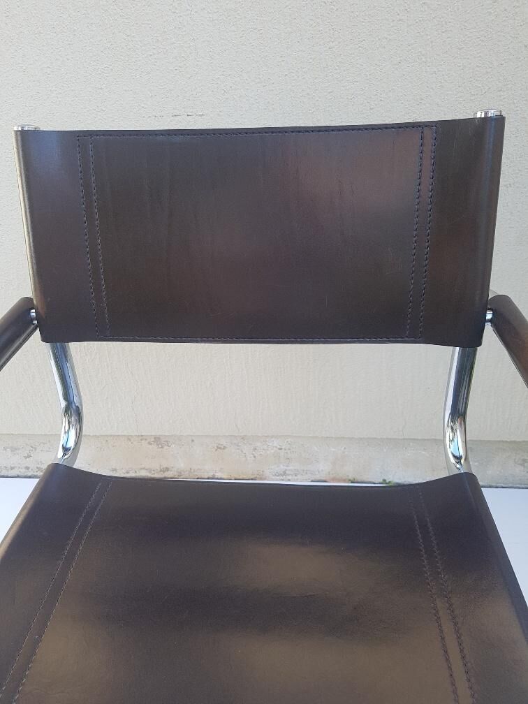 Fasem brown leather chair