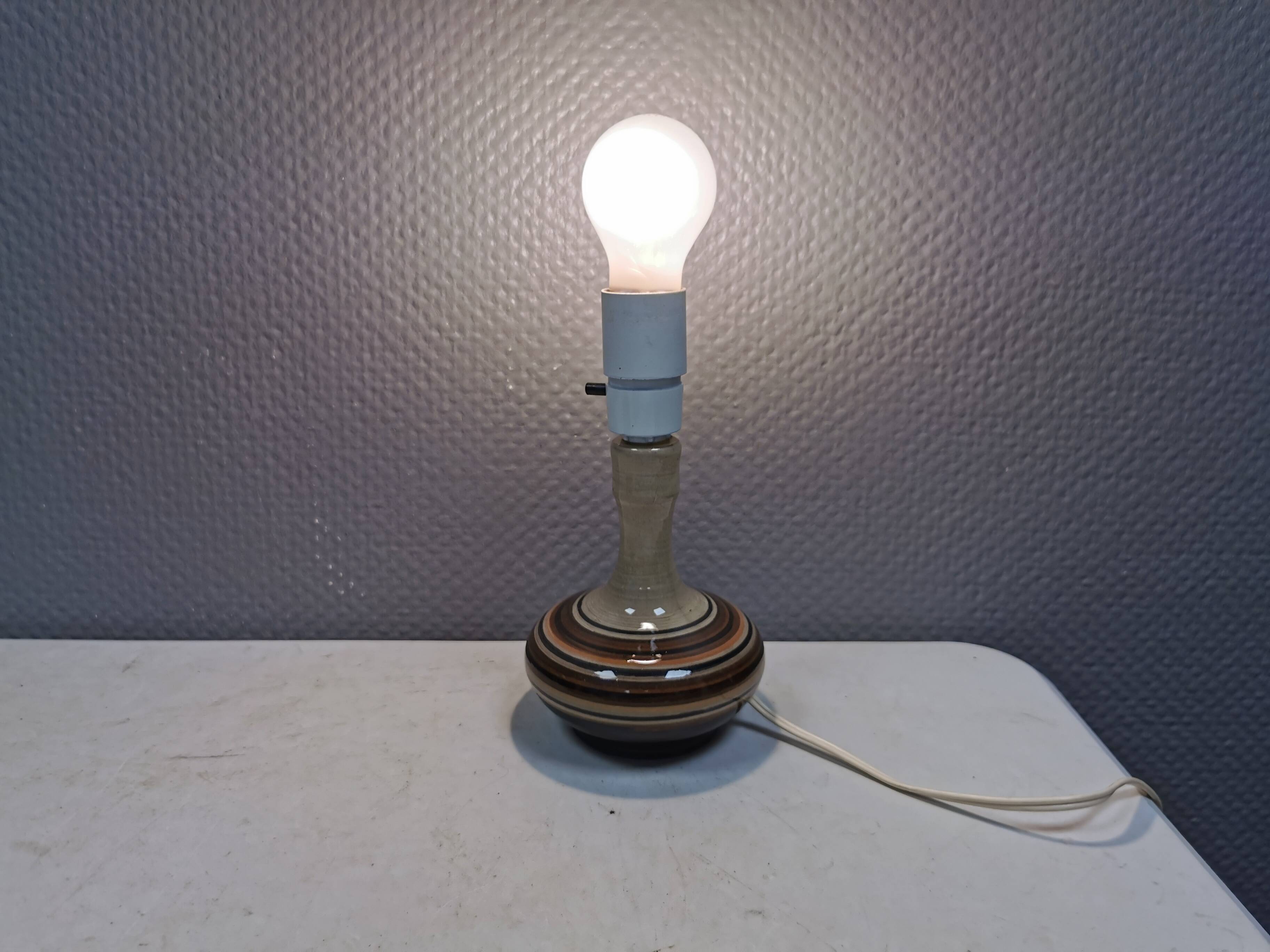 Small ceramic table lamp, Danish from the 1970s-80s.