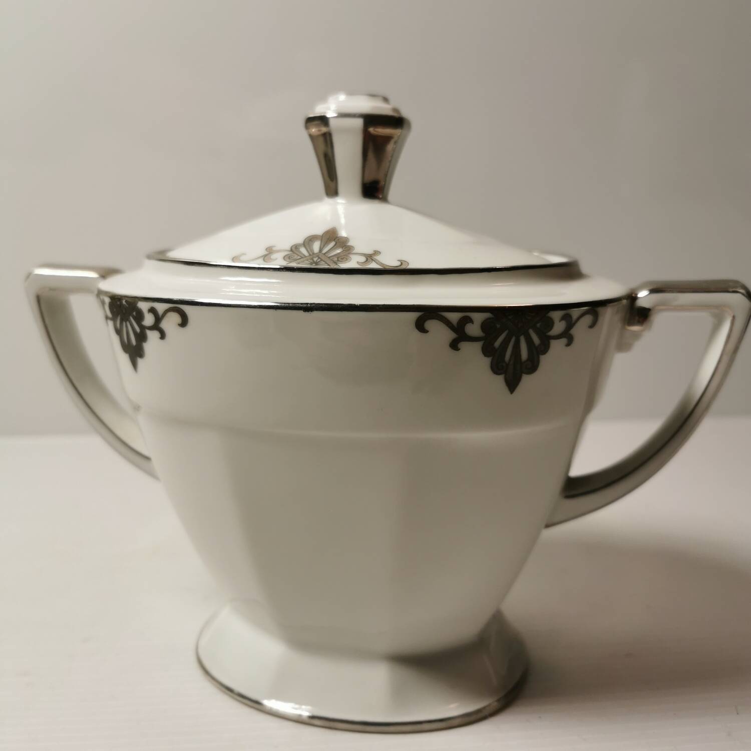 Limoges porcelain coffee maker, sugar bowl, art deco period f. great