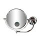 Vintage magnifying and illuminating mirror chromed metal Arpin Paris 1970