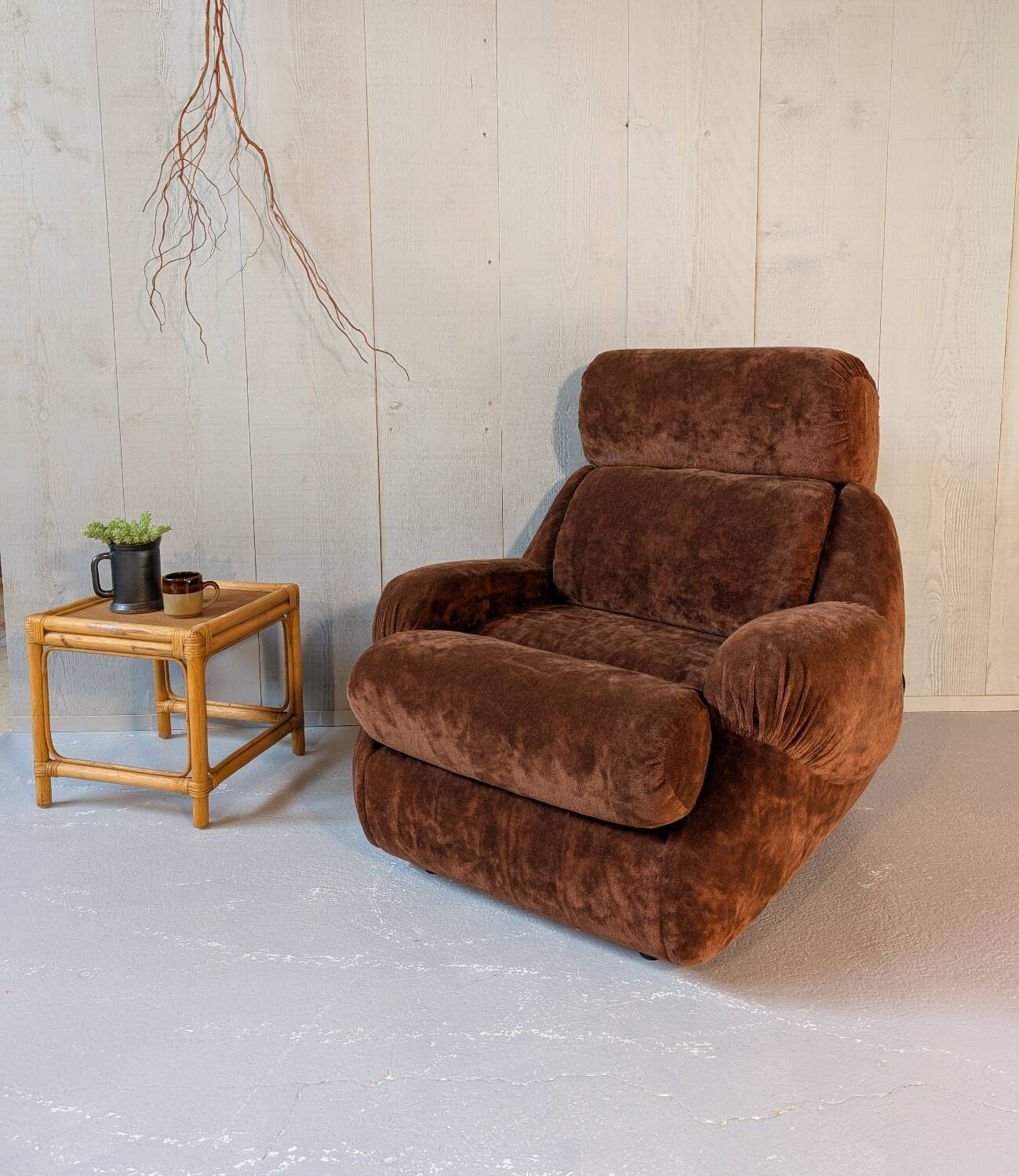 Velvet armchair