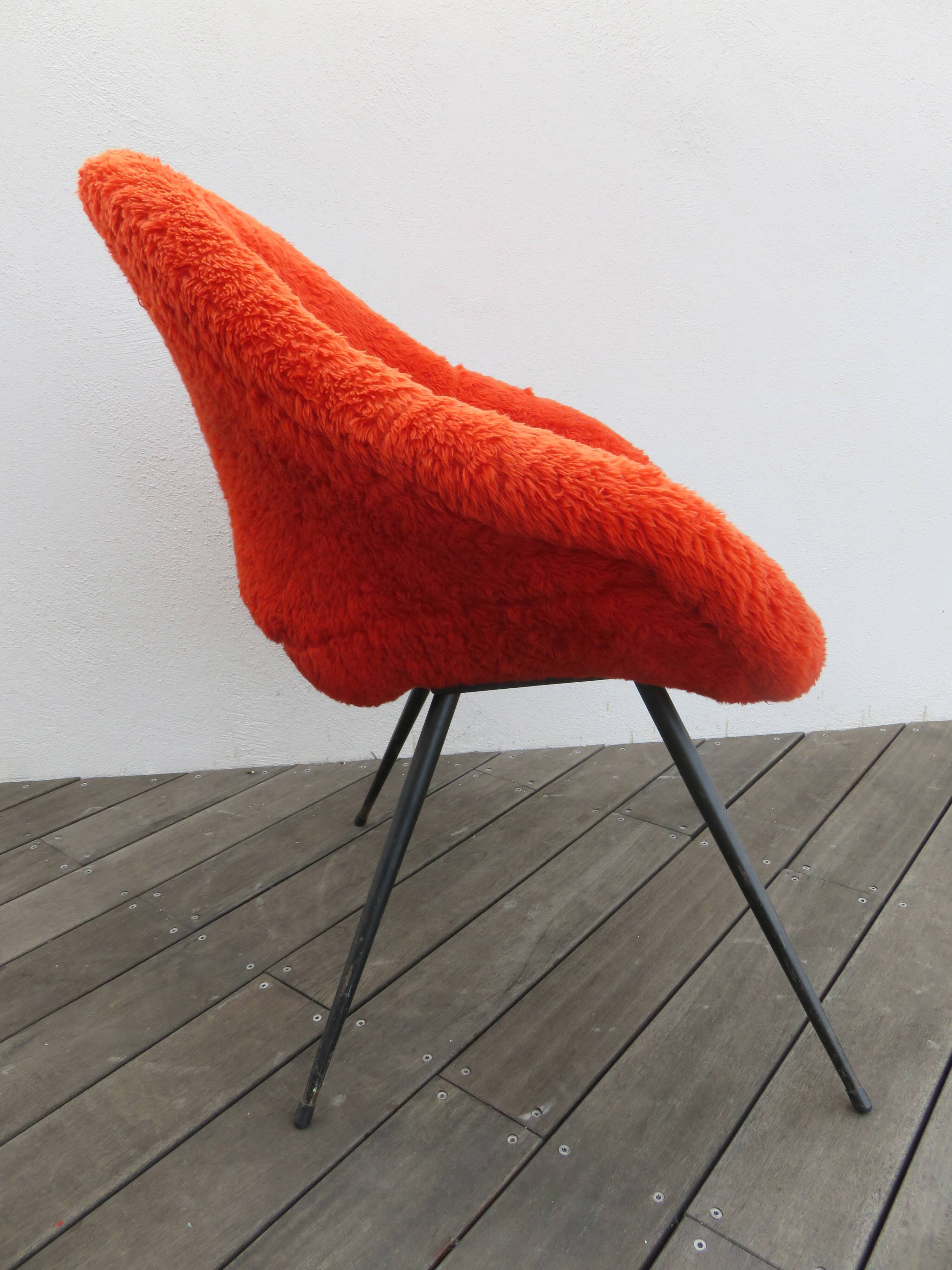 Vintage 70' fur armchair