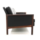 Scandinavian 3-seater leather sofa, Sweden, 1960s