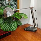 Lovely desk lamp with marble base and art deco metal base