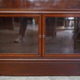 Antique pair of legal bookcases by William Baker Co in hardwood, satin and walnut.