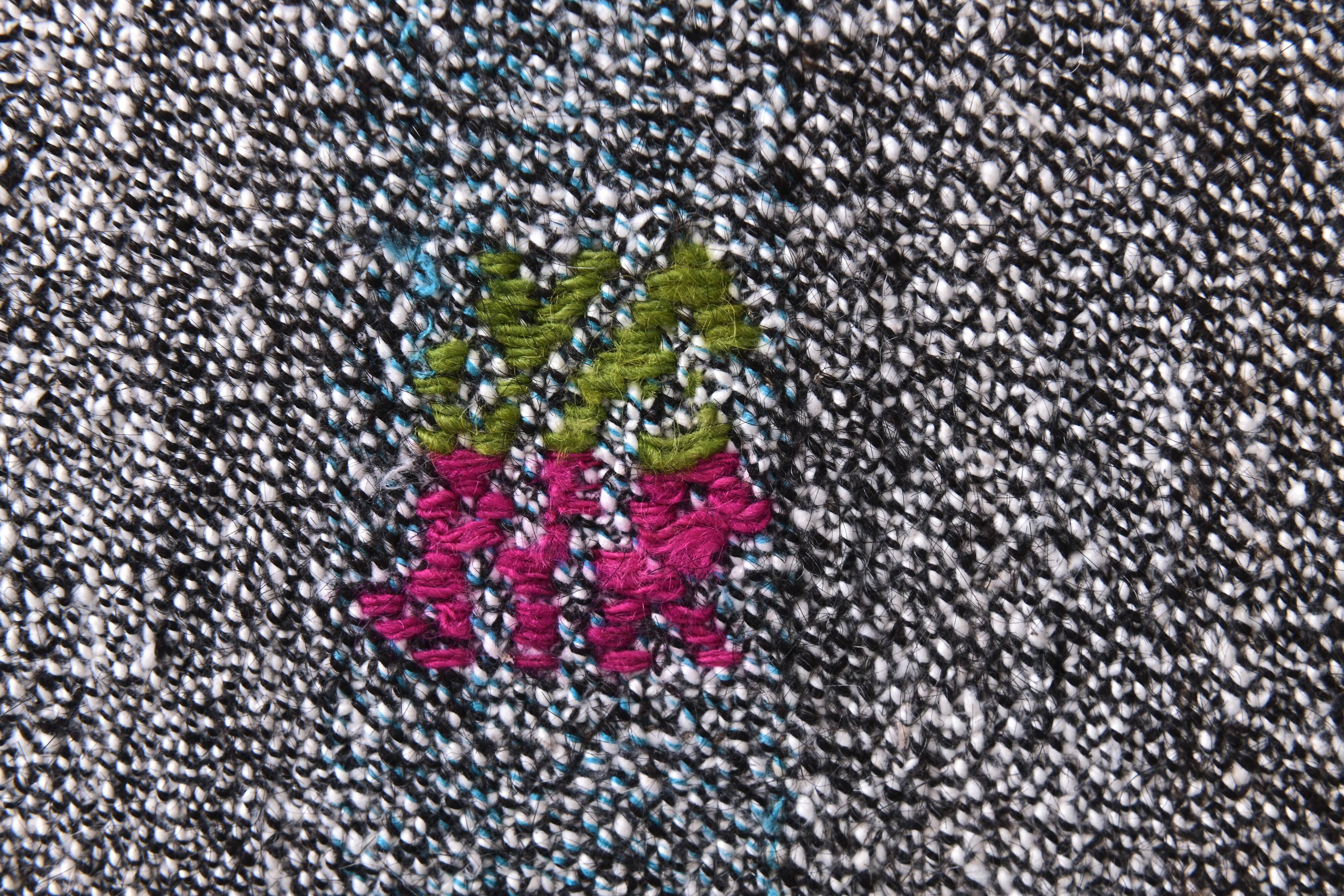 Gray Black Turkish Kilim Rug 159x247Cm SK 240591