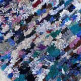 Colorful Boucherouite Moroccan rug - 89 x 162 cm