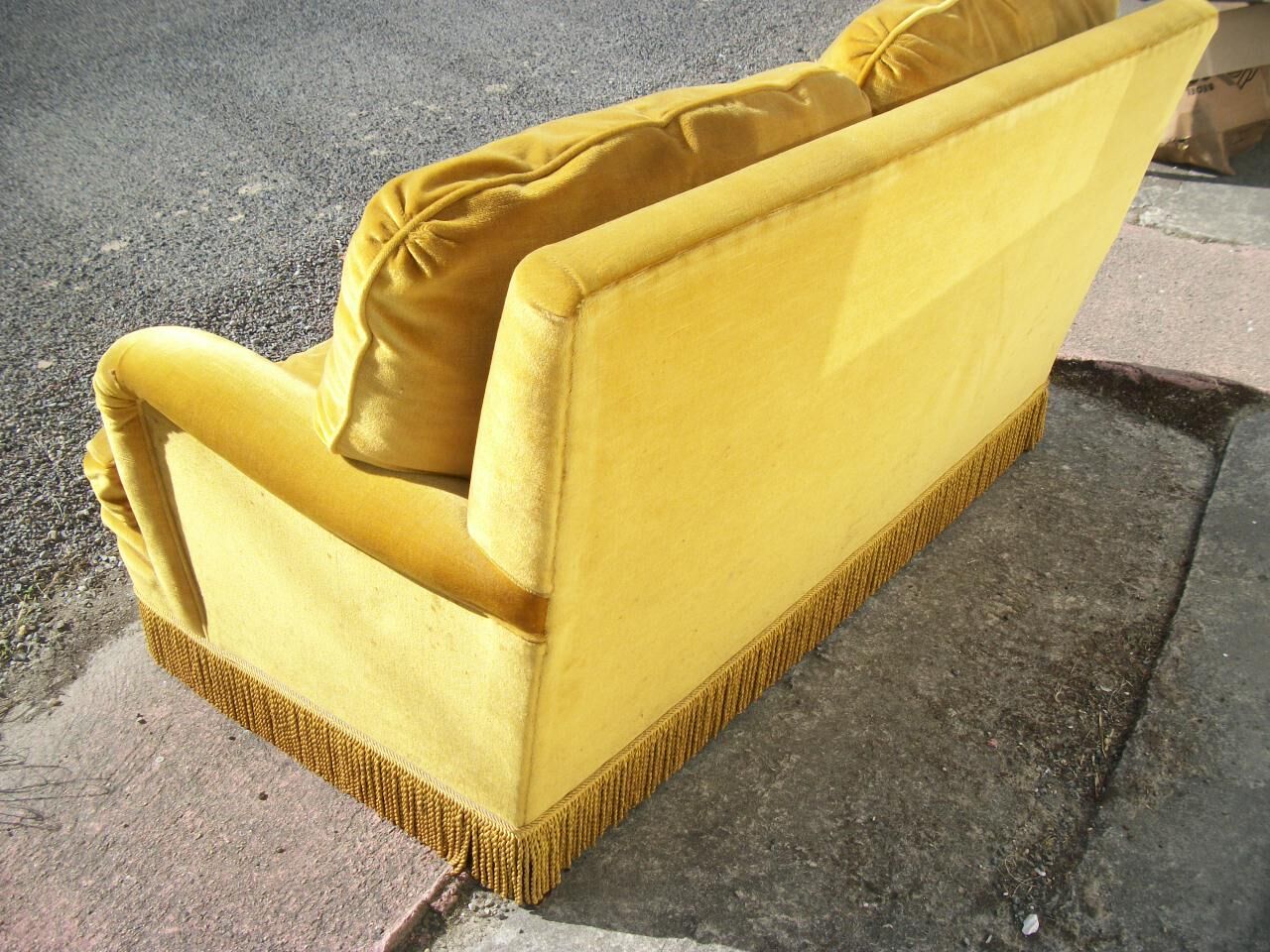Gold Velvet Sofa