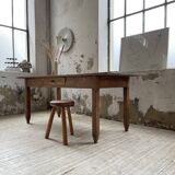 1950s oak butcher's farm table