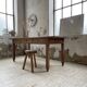 1950s oak butcher's farm table