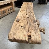 Old 19th century workbench transformed into a bench