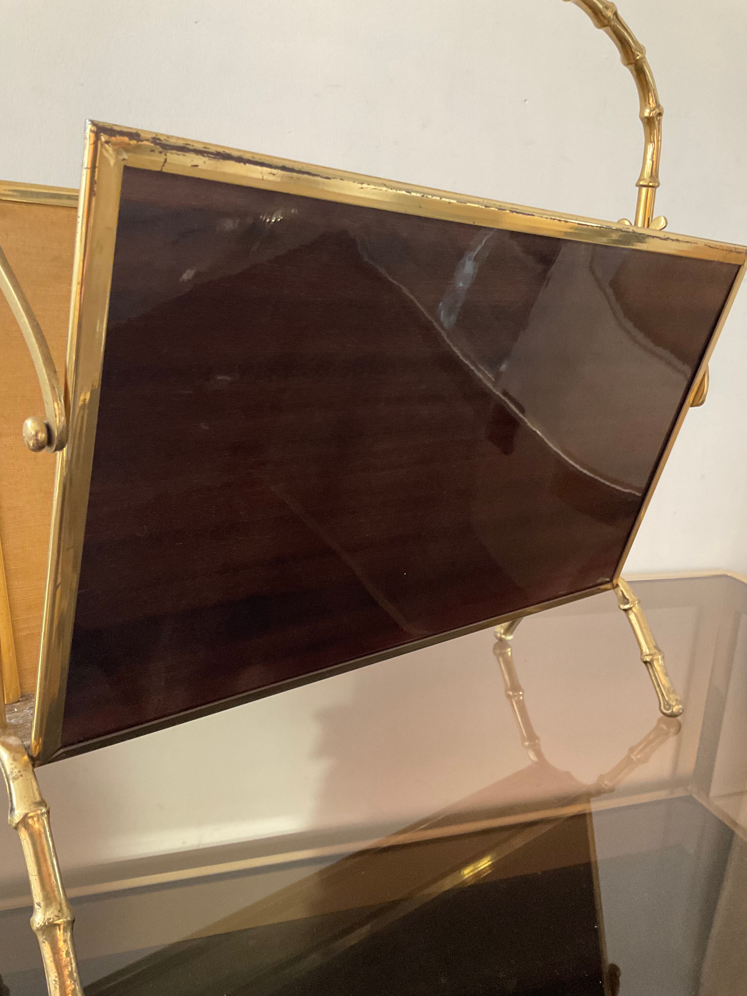 Magazine rack in bronze from the 50/60s