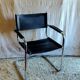 Bauhaus chair in chrome metal and leather - mid 20th century.