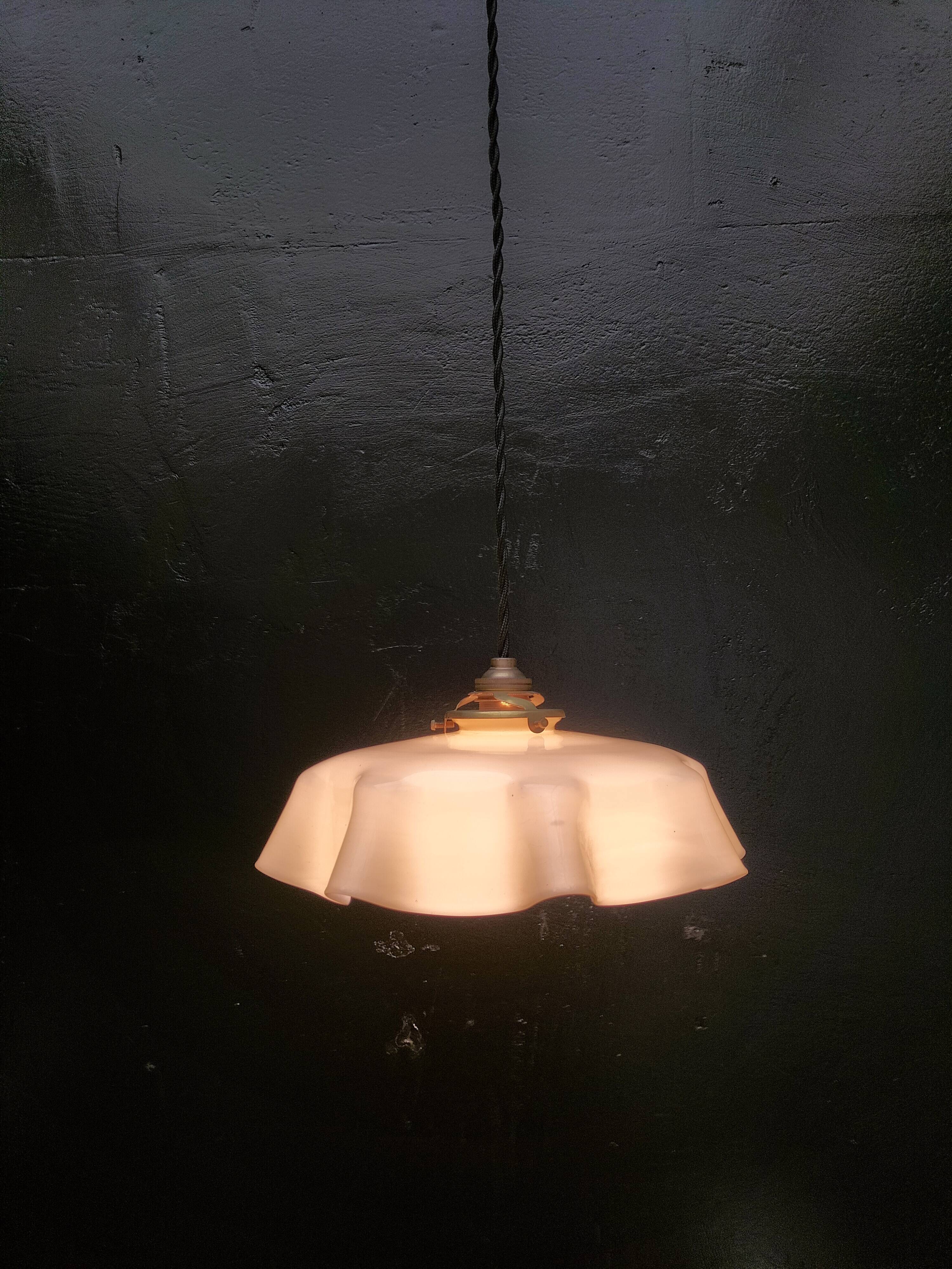 Opaline pendant light
