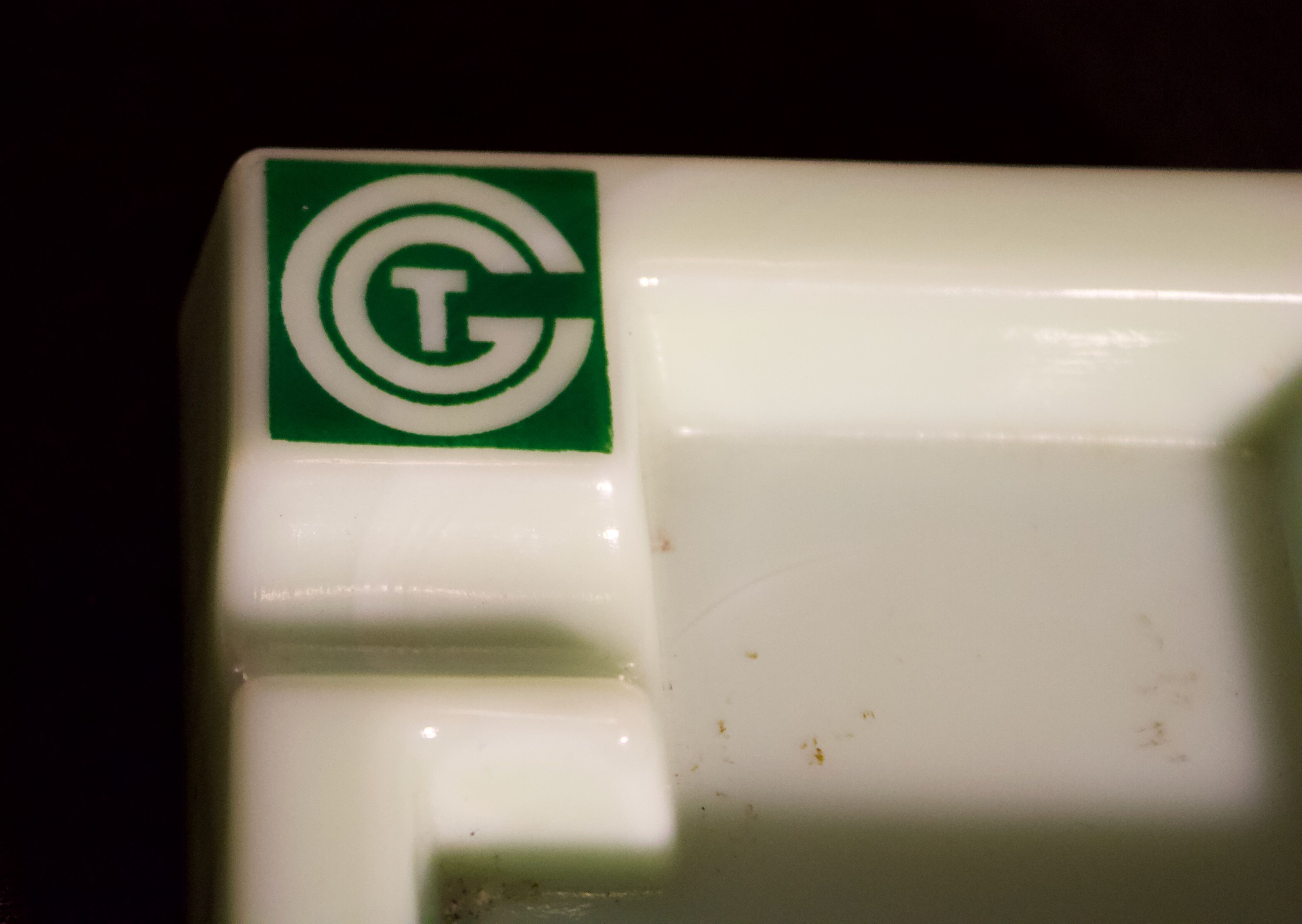 Three opalex ashtrays at the Logo of the Trans-Atlantic General Company - French Line - Model created by Jean Luce for the cruises of the liner Normandy and France