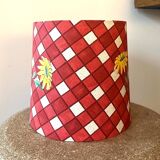 Vintage red ceramic lamp - 1960s / 1970s