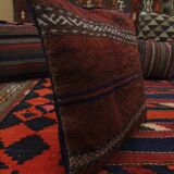 Traditional Handwoven Wool Deep Red Cushion Cover  41x41cm