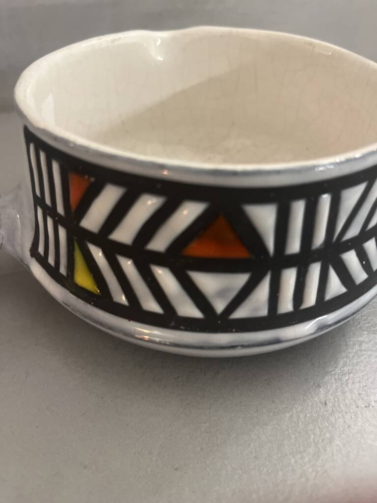 Roger Capron ceramic frying pan or trinket dish