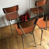 Brown formica chairs