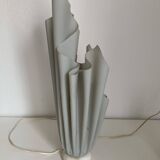 Lampe vintage 1970 Athéna Georgia Jacob drapée gris souris - 50 cm