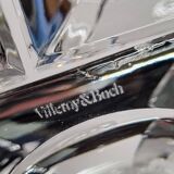 Set of 3 Villeroy & Boch Crystal Candle Holders - 11 cm, Engraved